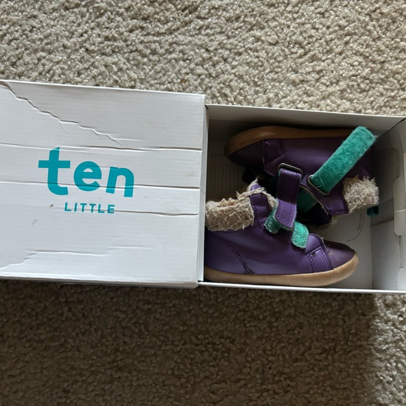 SOLD Ten Littles Furry High Tops Power Purple w/ Box Toddler 7 - Picture 2 of 9